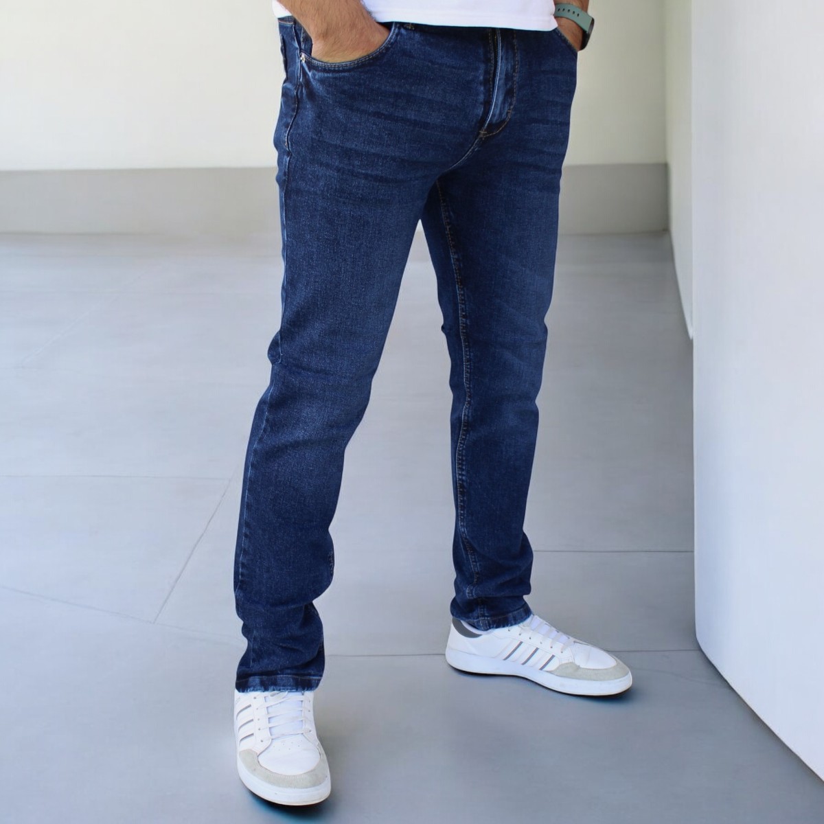 Foto 5 pulgar | Pantalón Slim Fit Mezclilla Azul Petroleo