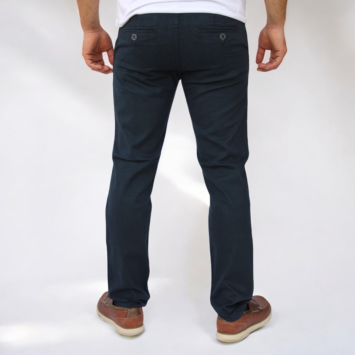 Foto 4 pulgar | Pantalón Slim Fit Gabardina Marino