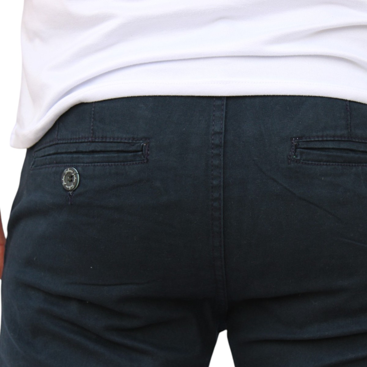 Foto 5 pulgar | Pantalón Slim Fit Gabardina Marino