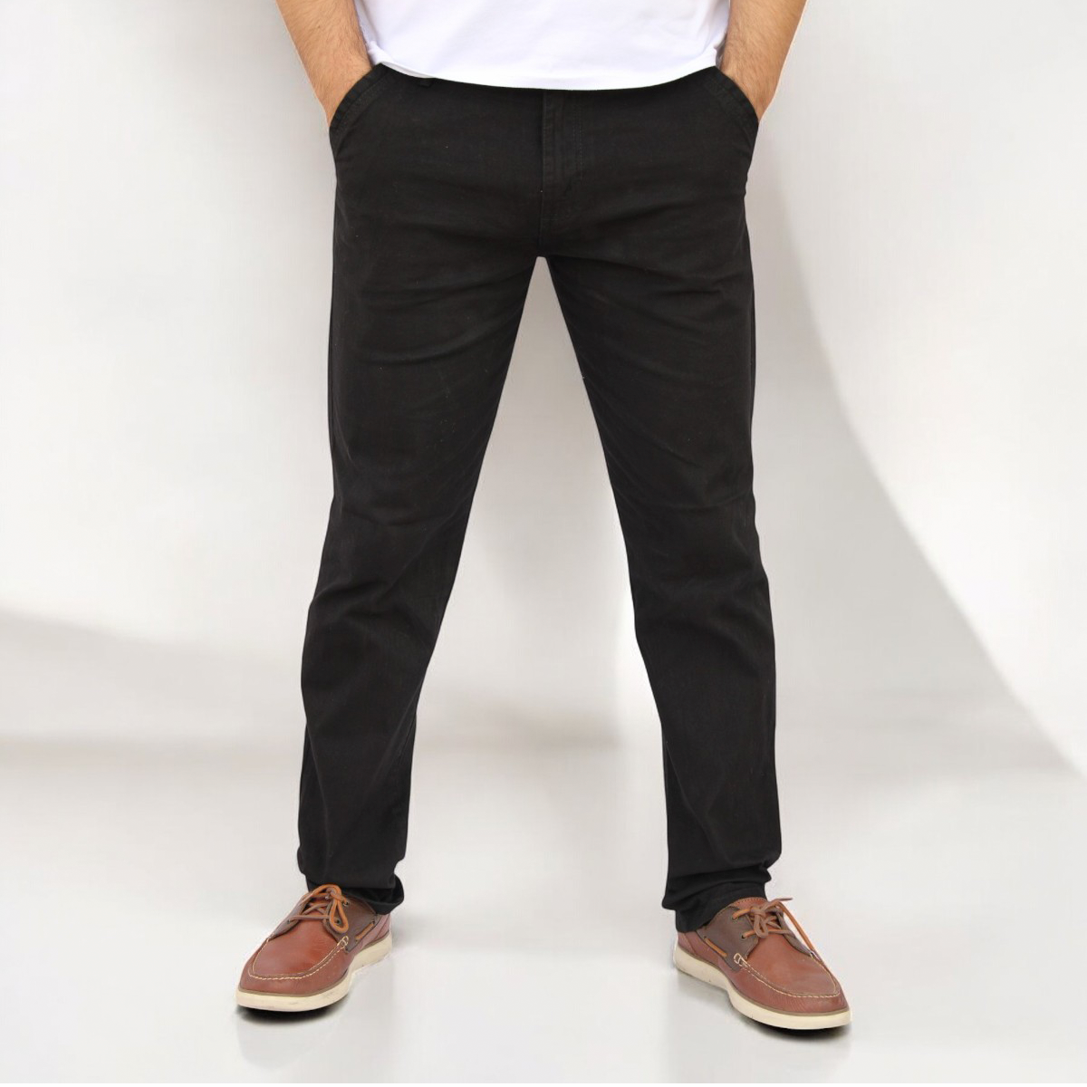 Foto 2 pulgar | Pantalón Slim Fit Gabardina Negro