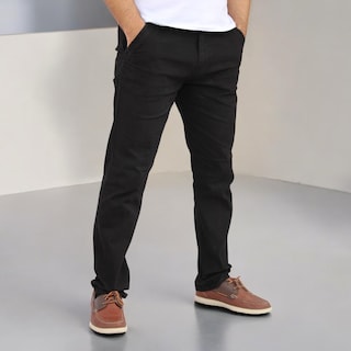 Foto 2 | Pantalón Slim Fit Gabardina Negro