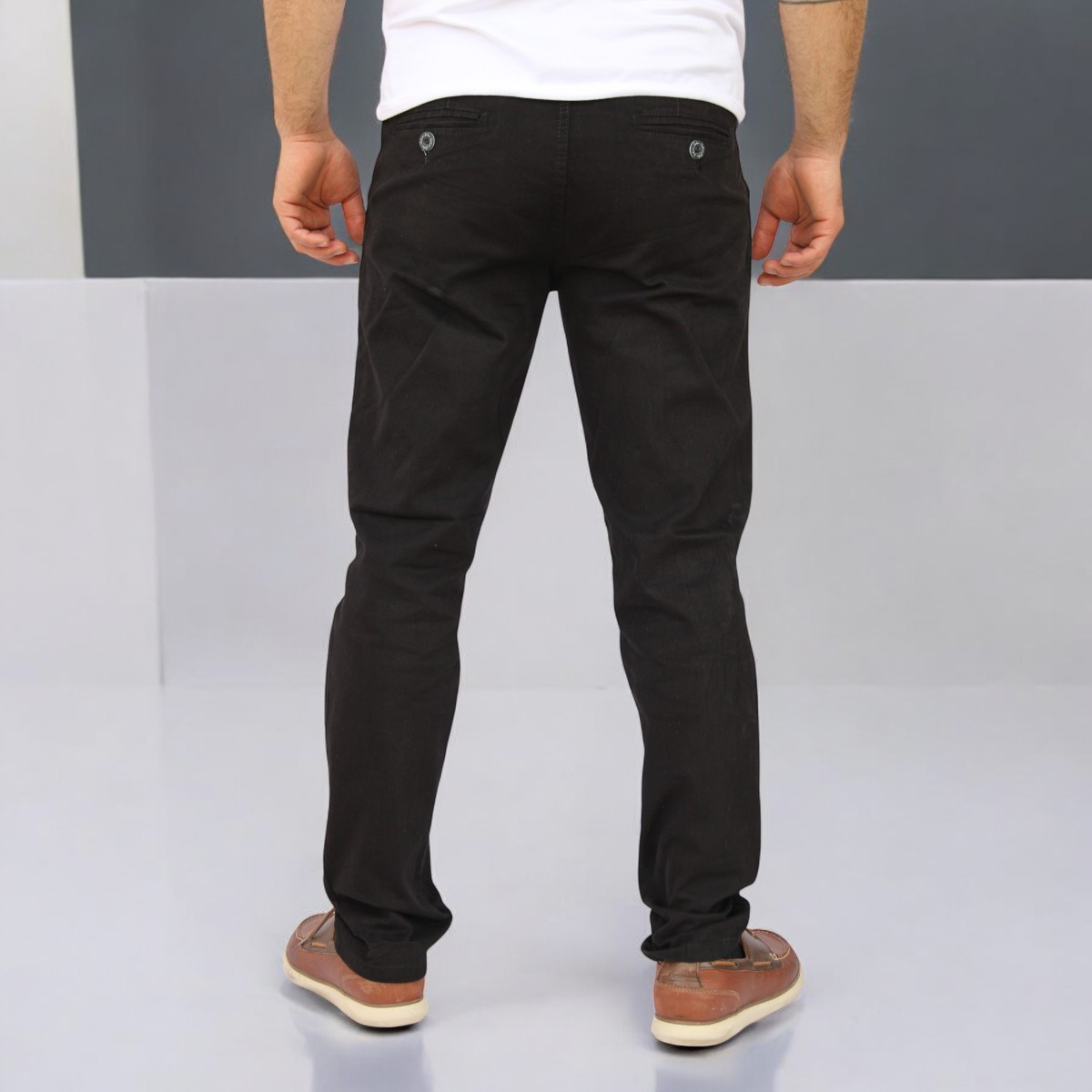 Foto 4 pulgar | Pantalón Slim Fit Gabardina Negro