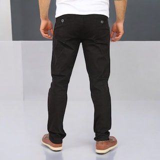 Foto 3 | Pantalón Slim Fit Gabardina Negro