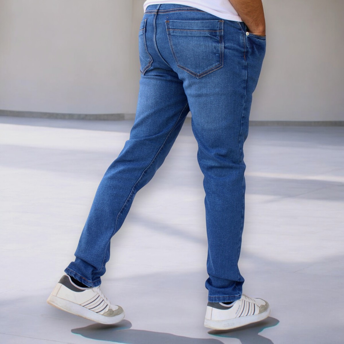 Foto 3 pulgar | Pantalón Slim Fit Mezclilla Azul Stone