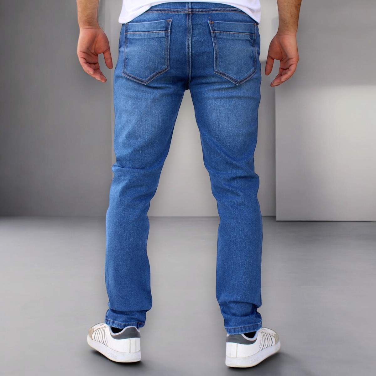 Foto 4 pulgar | Pantalón Slim Fit Mezclilla Azul Stone