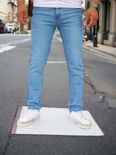 Foto 1 | Pantalon Slim Fit Mezclilla Azul Claro