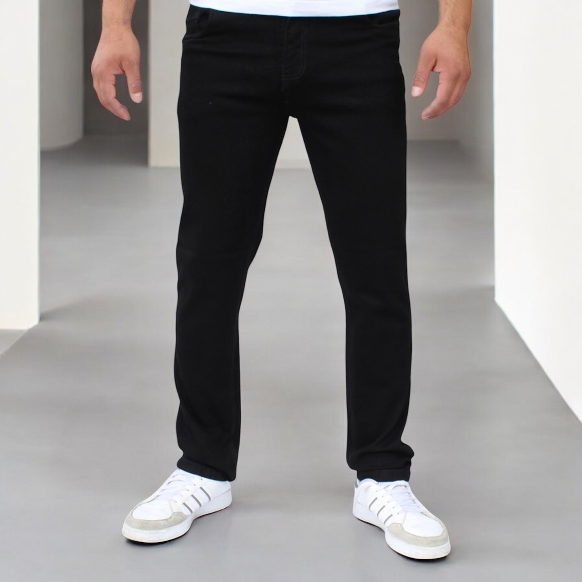 Foto 2 pulgar | Pantalón  Slim Fit De Mezclilla  Negro