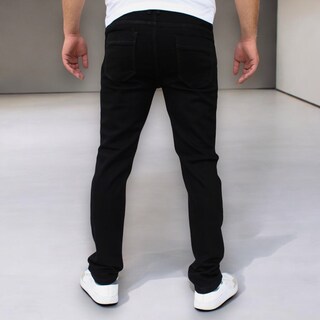 Foto 3 | Pantalón Slim Fit De Mezclilla Negro