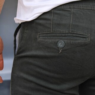 Foto 5 | Pantalón Slim Fit Gabardina Gris Oscuro