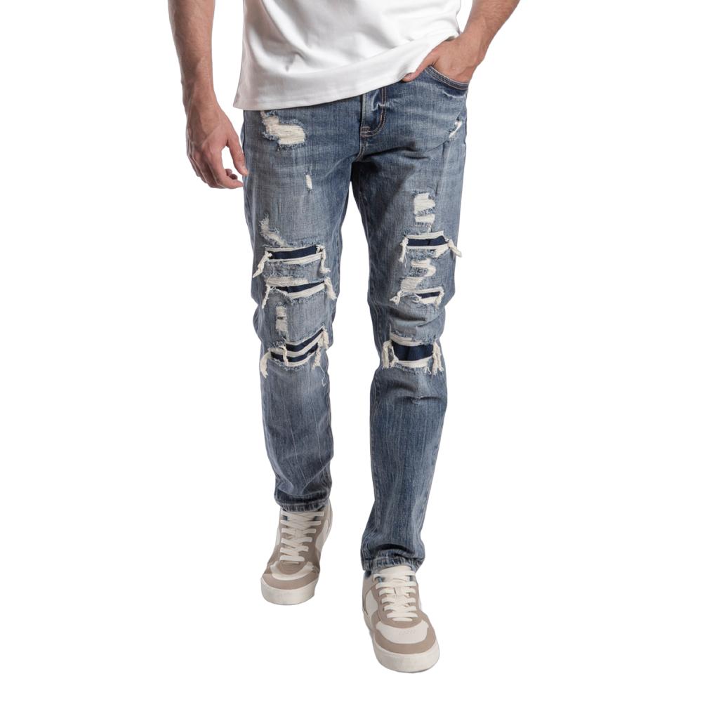 Foto 1 | Jeans Slim Straight Hombre Balam Bl1072 Azul