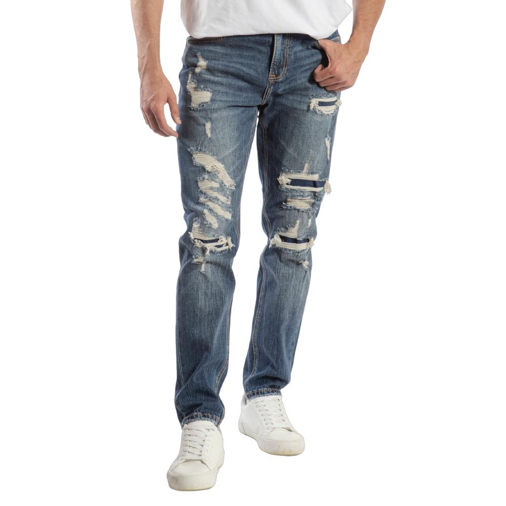 Jeans Slim Straight Hombre Balam Bl1070 Azul