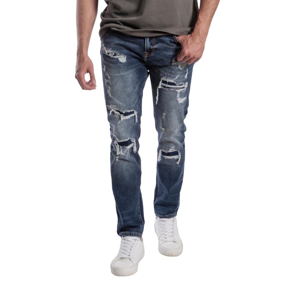 Jeans Slim Straight Hombre Balam Bl402 Azul Oscuro