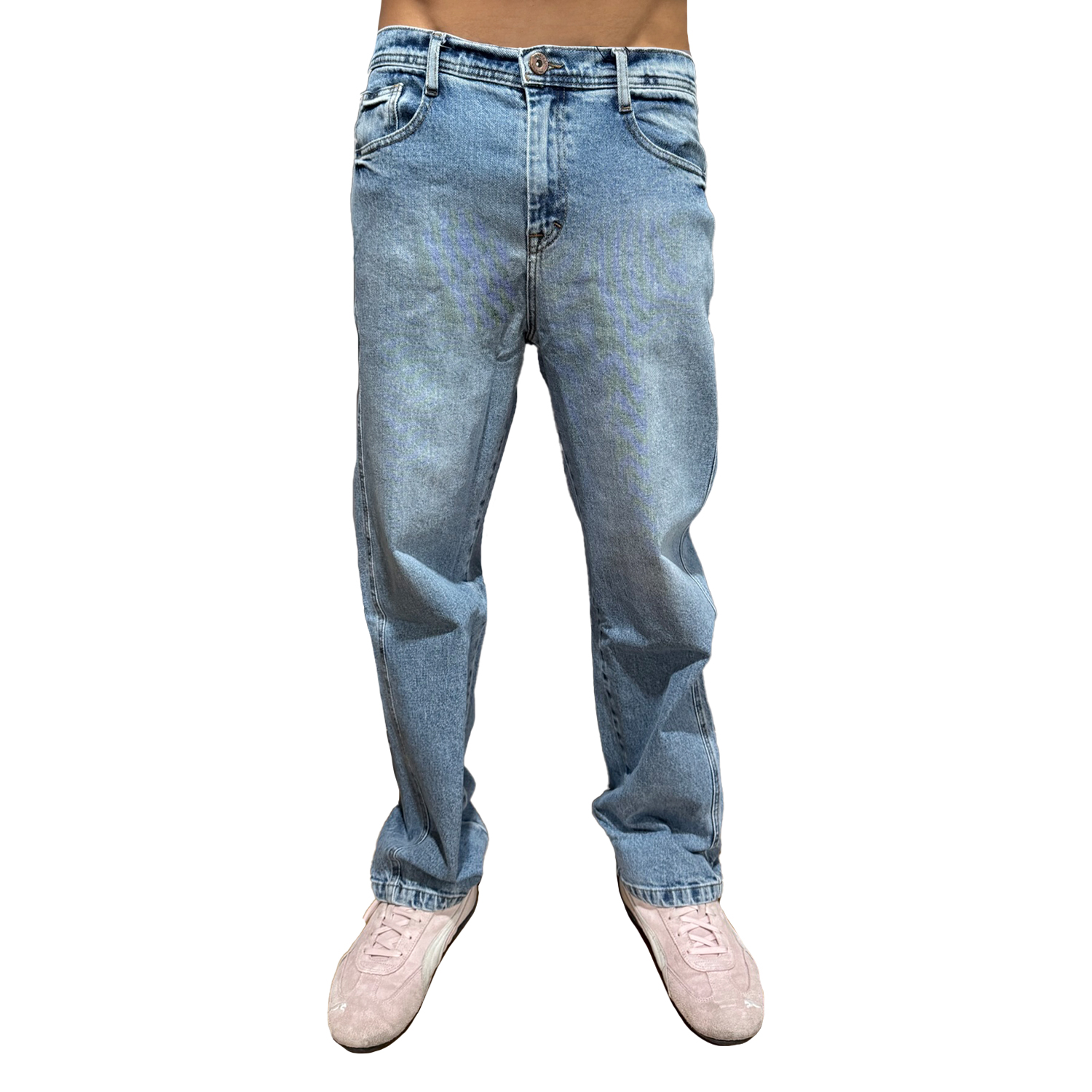 Foto 2 pulgar | Jeans De Hombre Azul Claro Recto