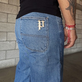 Foto 3 | Jeans De Hombre Azul Medio Recto