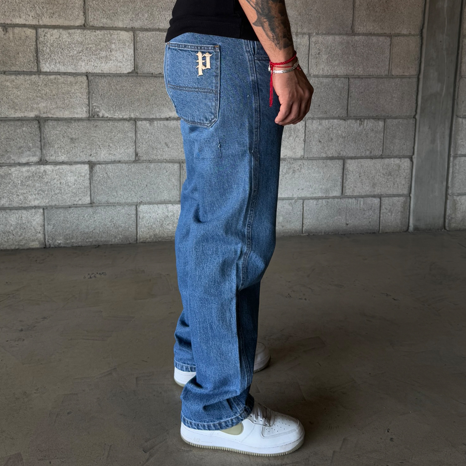 Foto 5 pulgar | Jeans De Hombre Azul Medio Recto