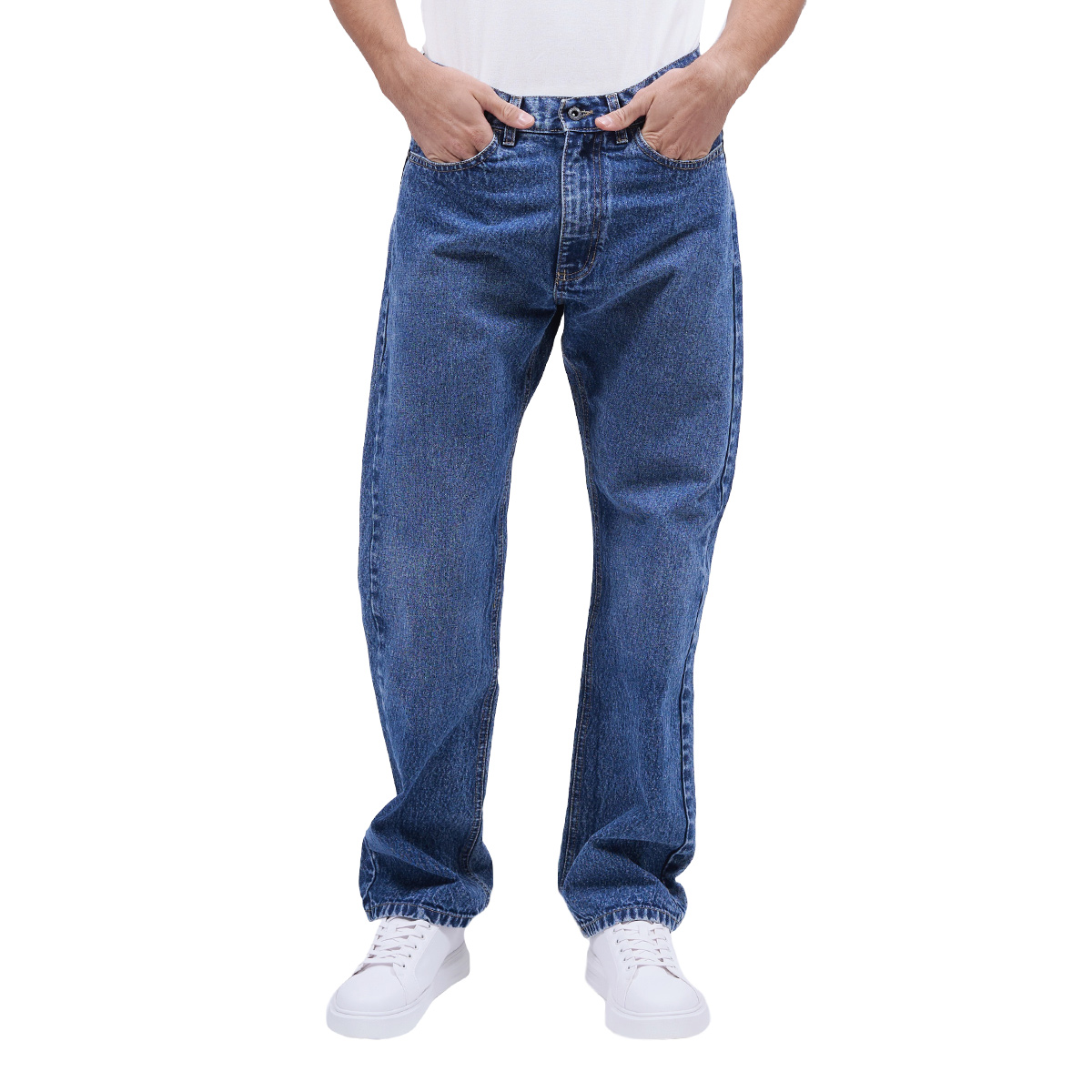 Jeans de Mezclilla MCHK Straight 8021 color Azul Corte Recto Tiro Alto para Hombre