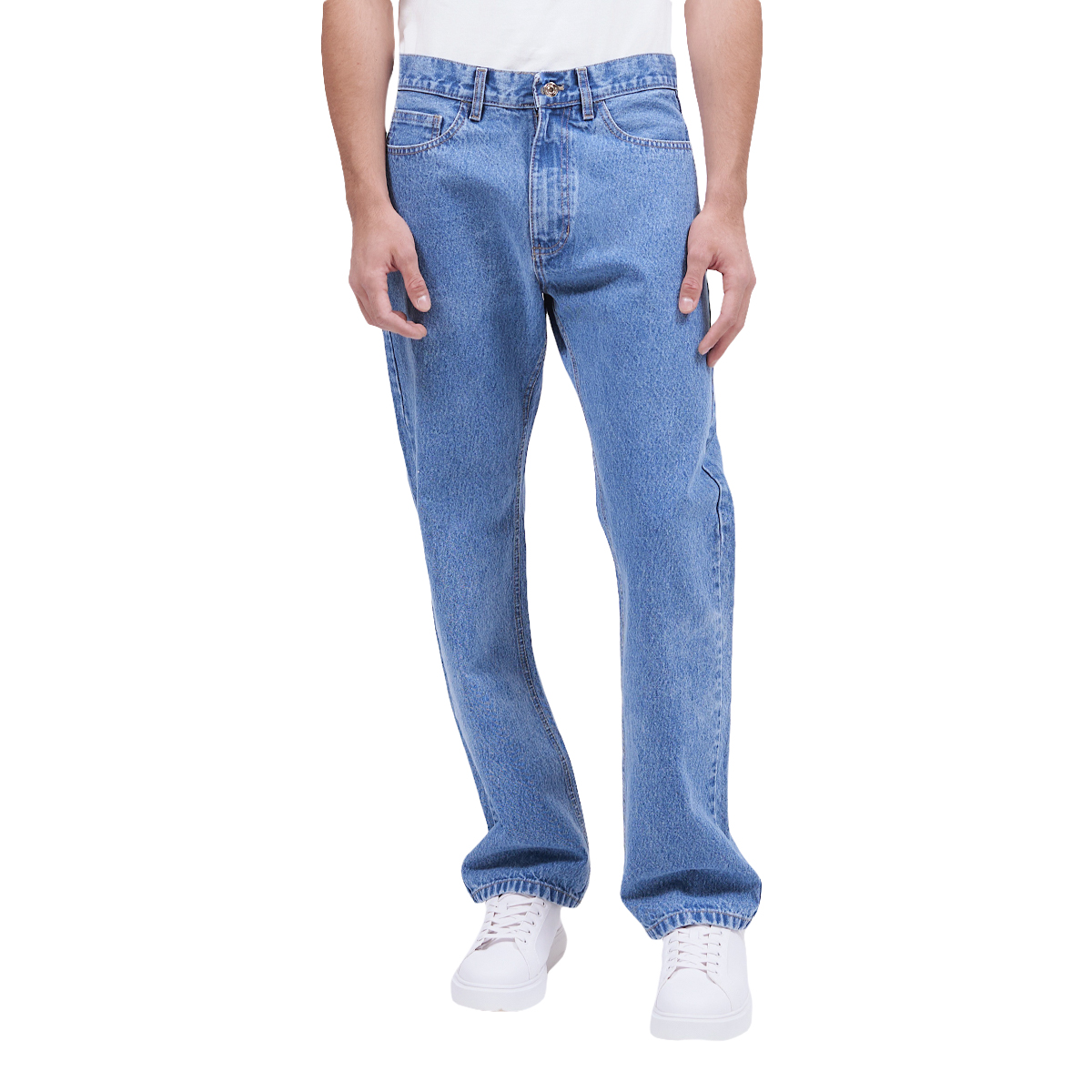 Jeans de Mezclilla MCHK 8022 Corte Recto Tiro Alto color Azul para Caballero