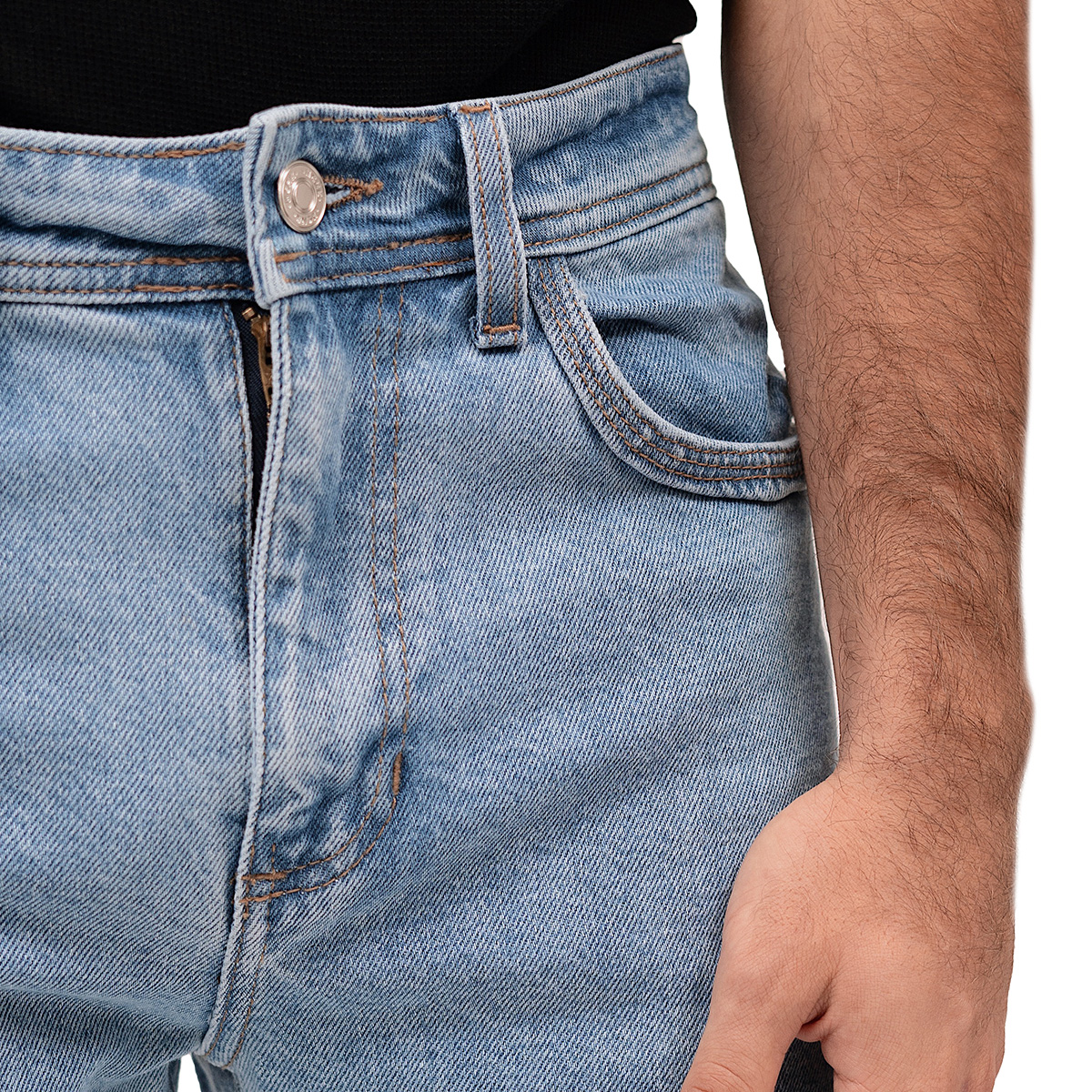 Foto 5 pulgar | Jeans de Mezclilla MCHK Azules 8026 Corte Recto Tiro Alto para Caballero