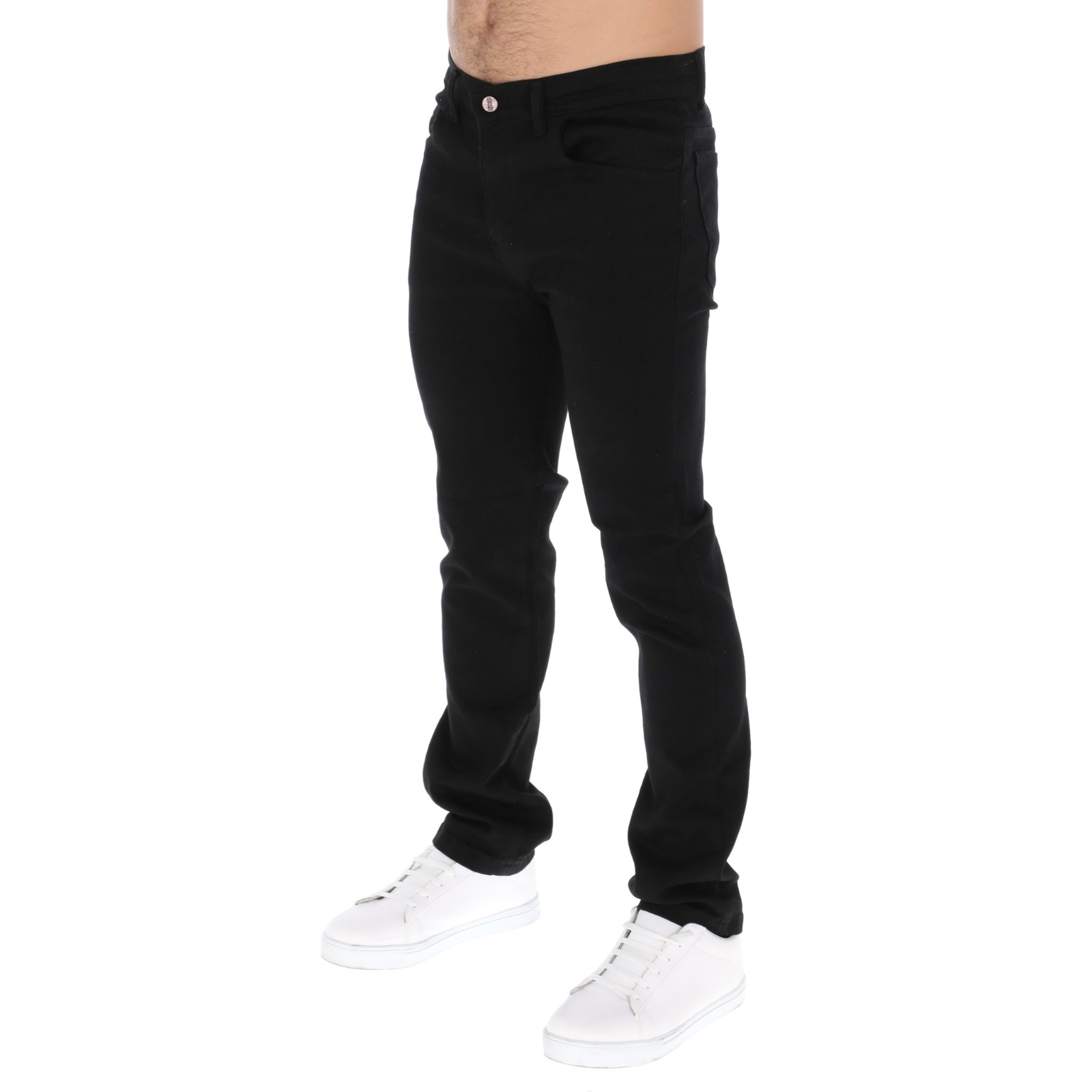 Foto 2 pulgar | Jeans Pantalon Negro Para Hombre Corte Recto