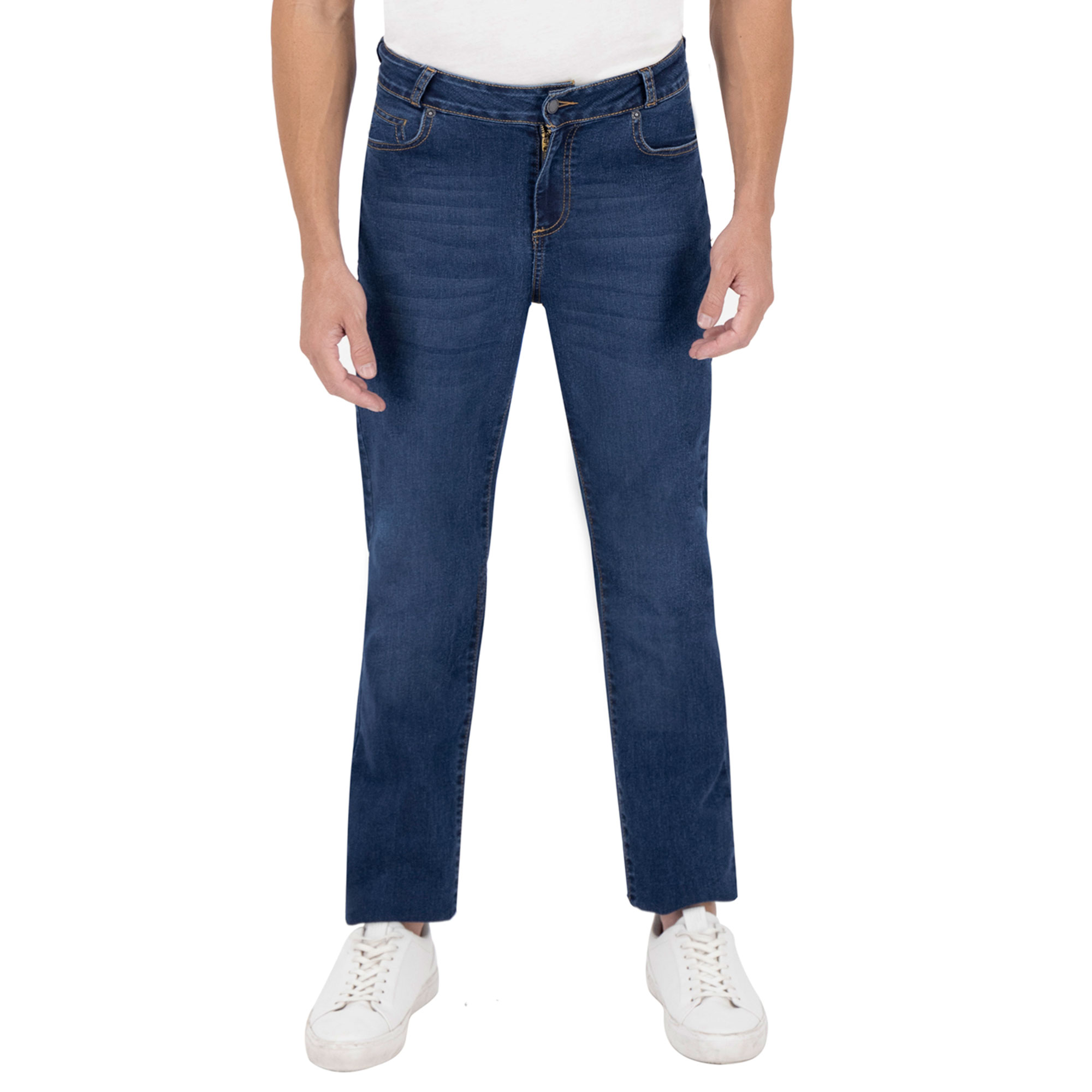 Pantalón Recto Britos Jeans Hombre Mezclilla Azul 803519