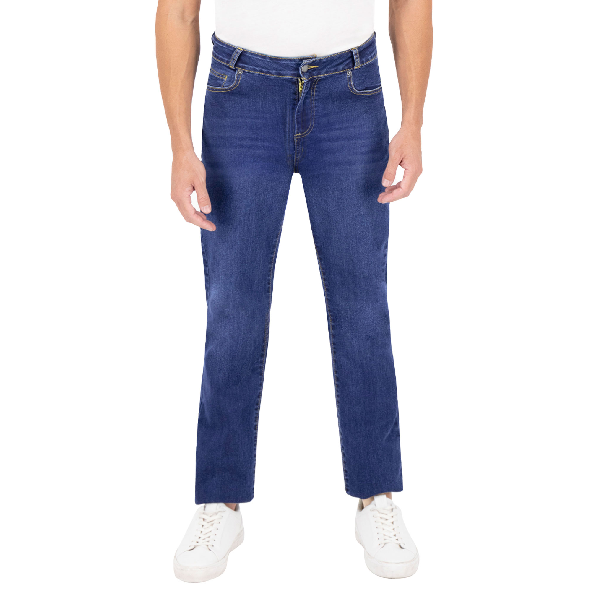 Pantalón Recto Britos Jeans Hombre Mezclilla Azul 803517