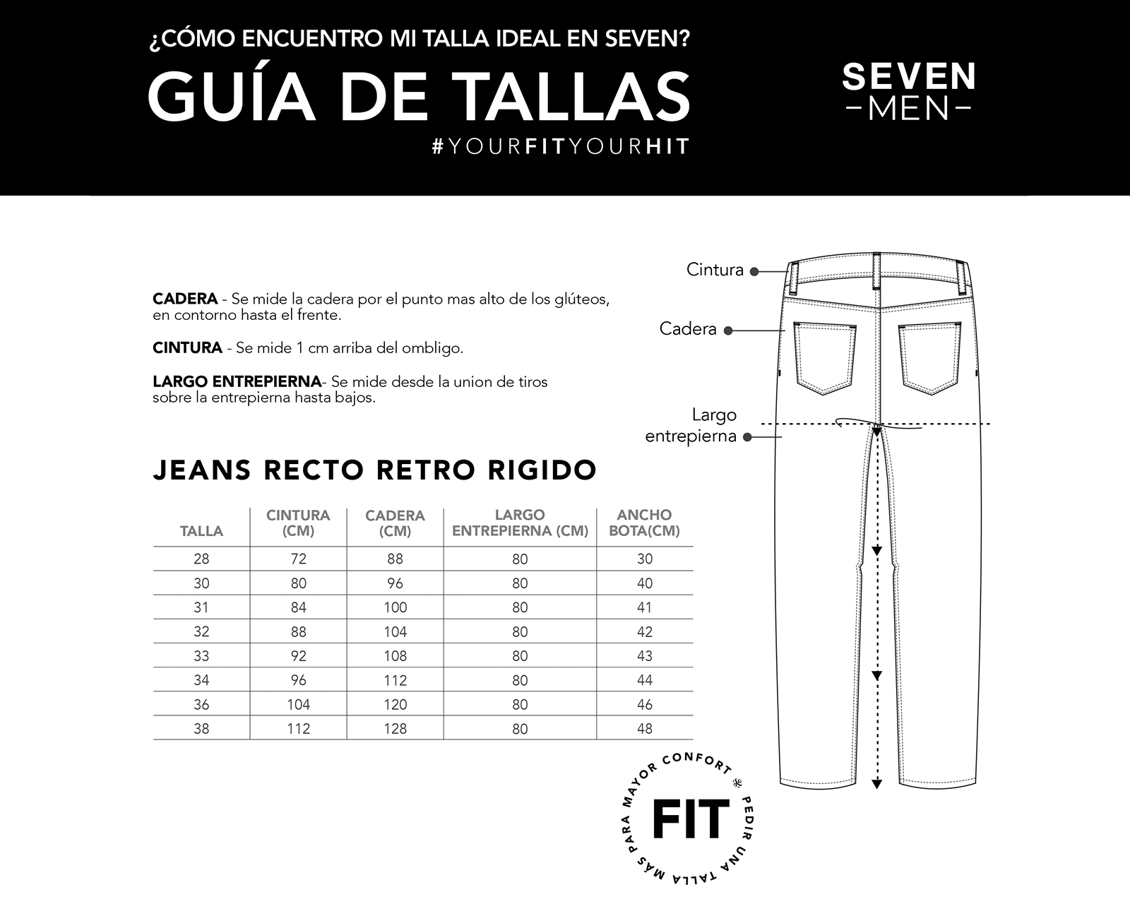 Foto 6 pulgar | Jeans Hombre Pantalon Mezclilla Recto Amplio Cintura Regular Seven Jeans