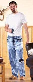 Foto 3 | Lounge Pant Collections Etc., Mezclilla Sintética, Algodón Suave, Azul - Venta Internacional.