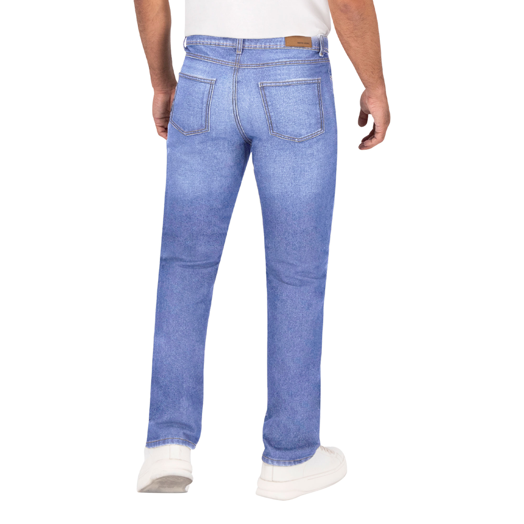 Foto 3 pulgar | Pantalón Recto Britos Jeans Hombre Mezclilla Azul 803702
