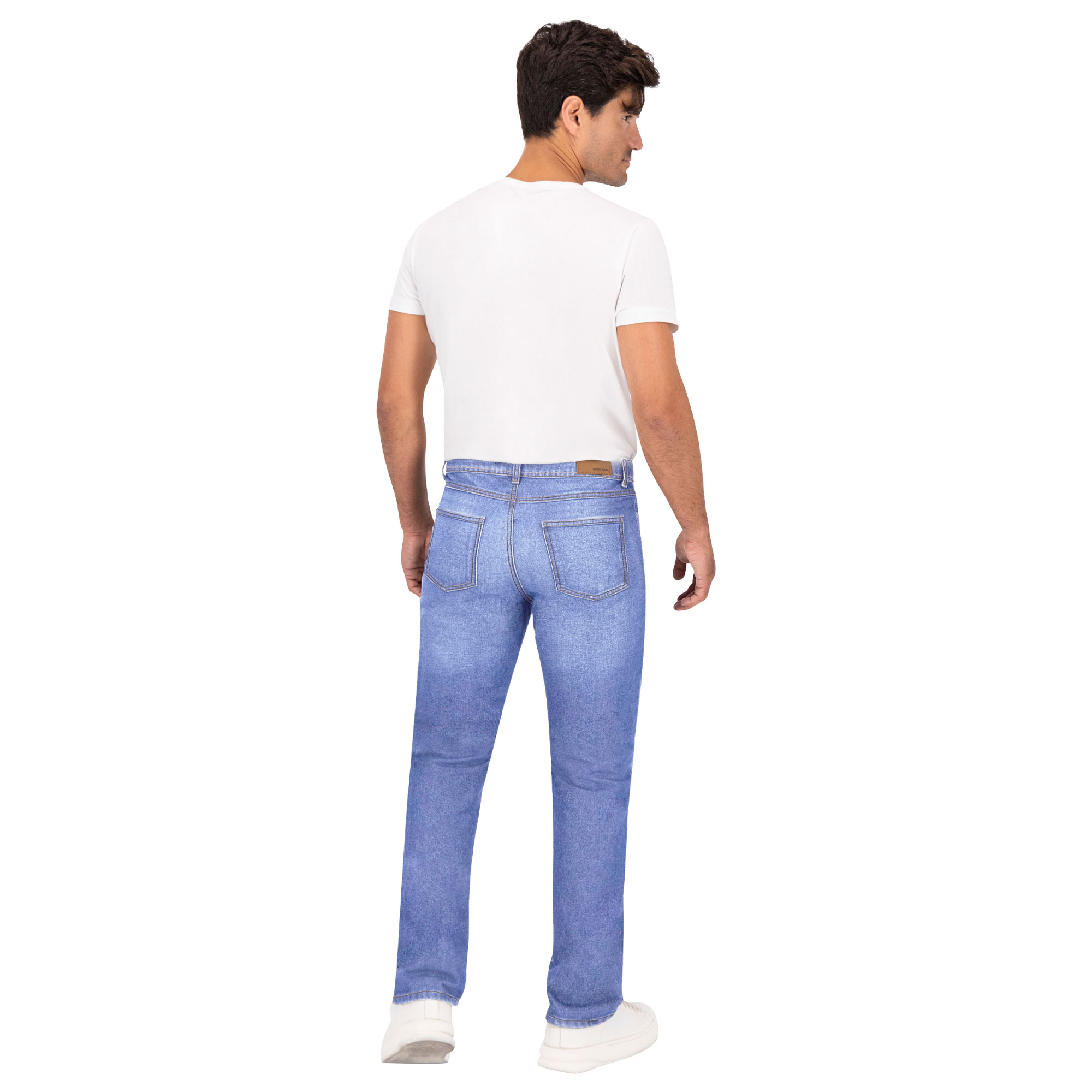 Foto 5 pulgar | Pantalón Recto Britos Jeans Hombre Mezclilla Azul 803702