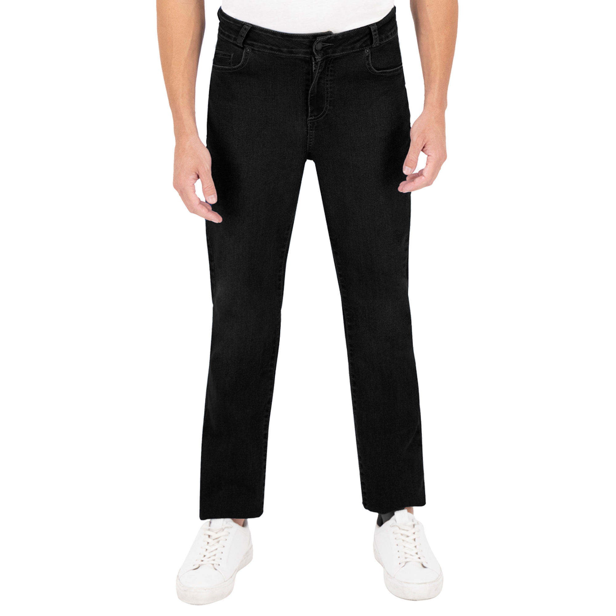 Pantalón Recto Britos Jeans Hombre Mezclilla Negro 803775