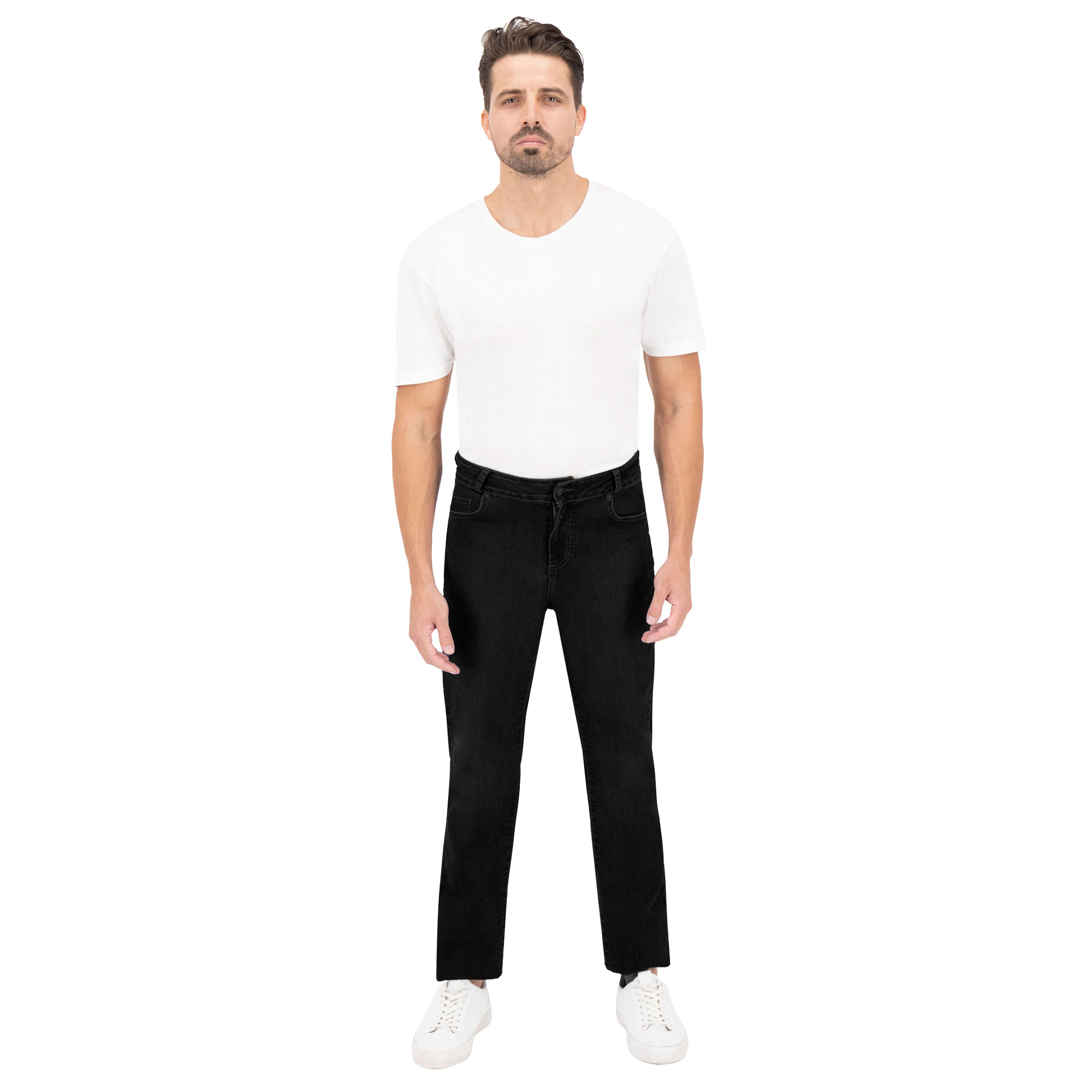 Foto 4 pulgar | Pantalón Recto Britos Jeans Hombre Mezclilla Negro 803775