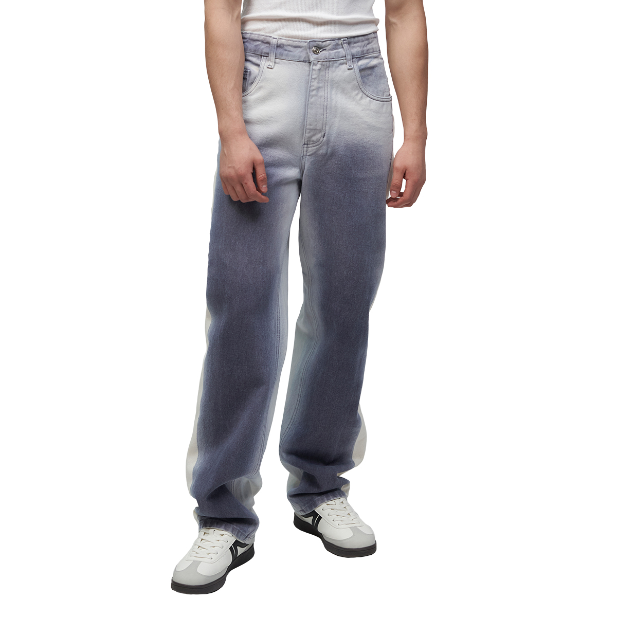 Jeans De Mezclilla Mchk. Para Caballero Corte Recto. Color Mar Espuma. Modelo 8086
