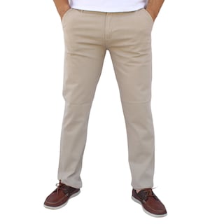 Foto 1 | Pantalón Recto De Gabardina Stretch Color Arena John Silver