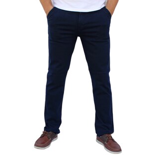 Foto 1 | Pantalón Recto De Gabardina Stretch Color Marino John Silver