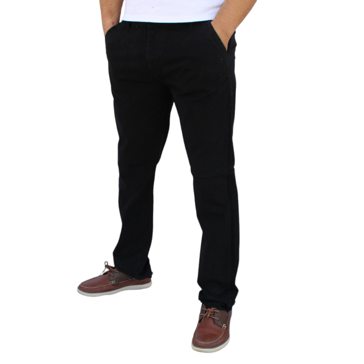 Foto 3 | Pantalón Recto De Gabardina Stretch Color Negro John Silver