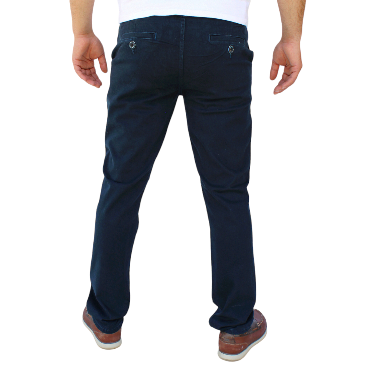Foto 5 pulgar | Pantalón Recto De Gabardina Stretch Color Petróleo John Silver
