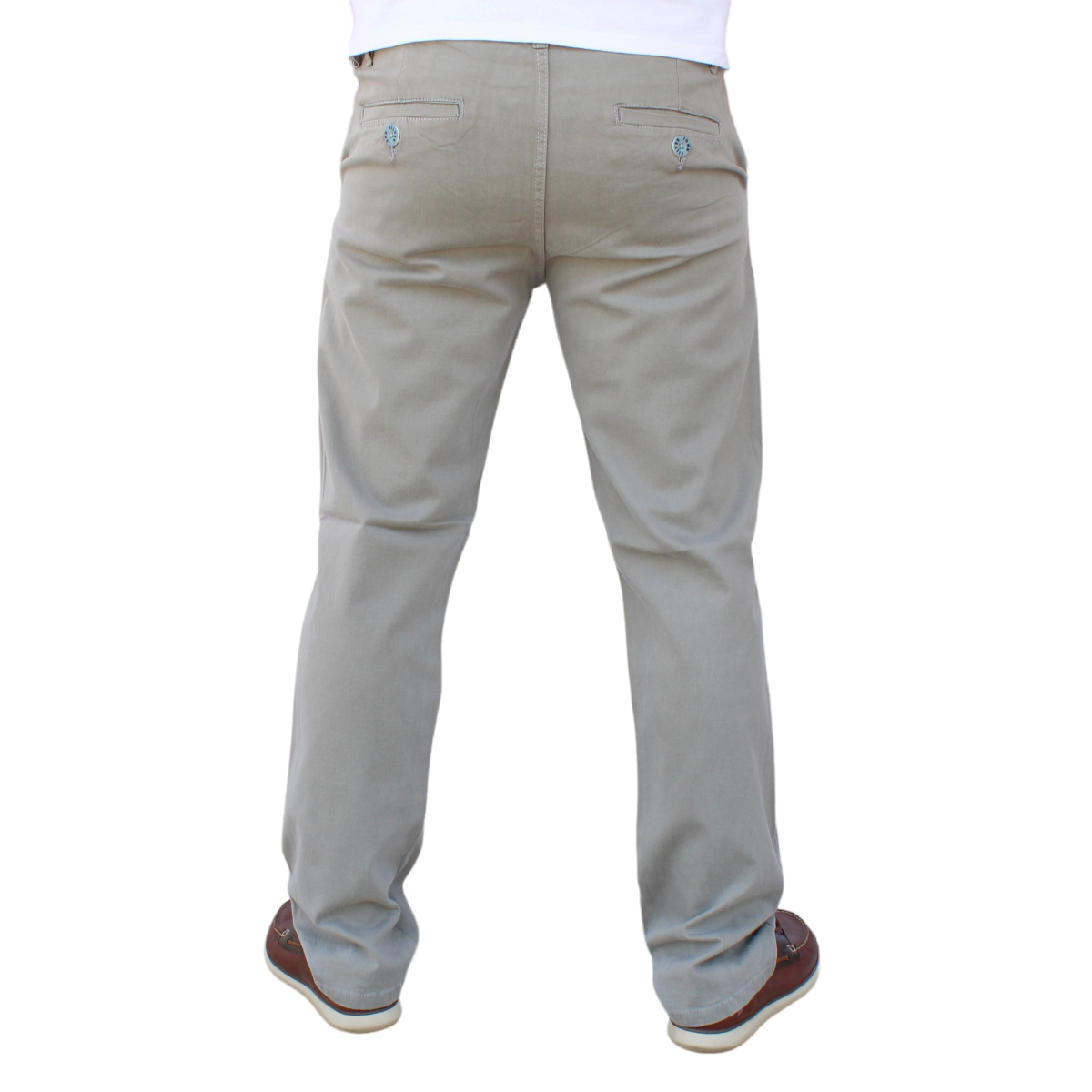 Foto 5 pulgar | Pantalón Recto De Gabardina Stretch Color Gris Claro John Silver