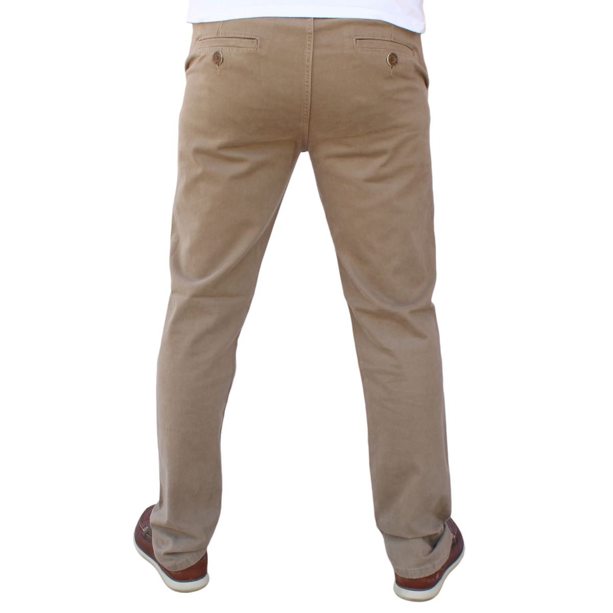Foto 4 pulgar | Pantalón Recto De Gabardina Stretch Color Caqui John Silver