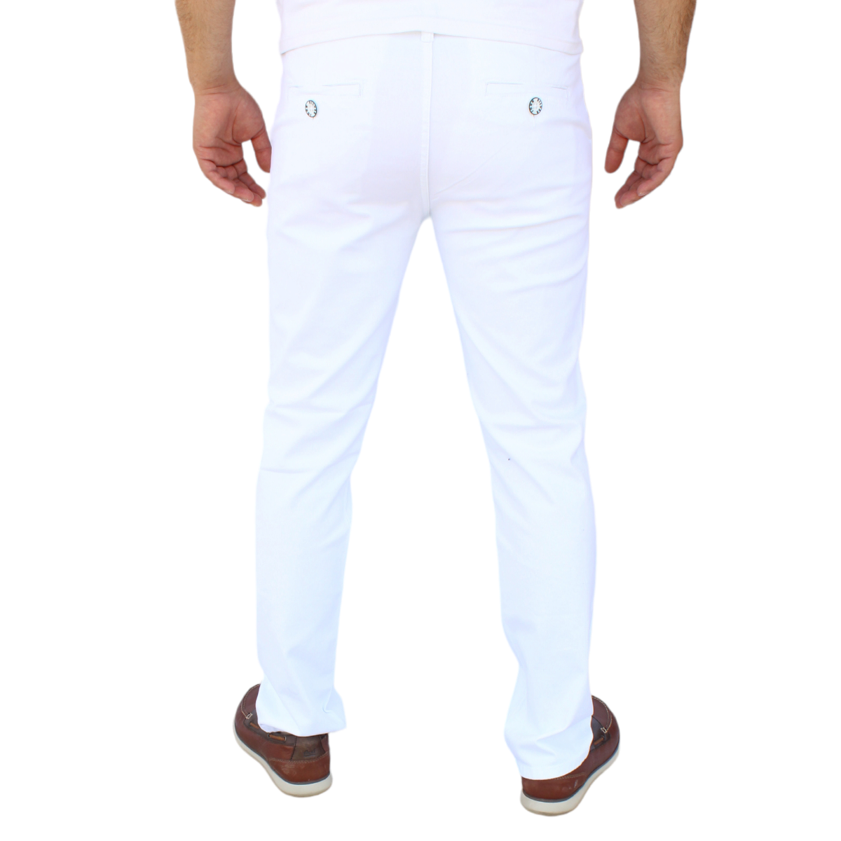 Foto 5 pulgar | Pantalón Recto De Gabardina Stretch Color Blanco John Silver