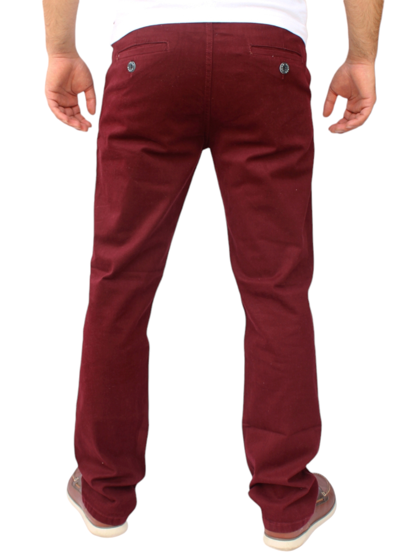 Foto 3 | Pantalón Recto De Gabardina Stretch Color Vino John Silver