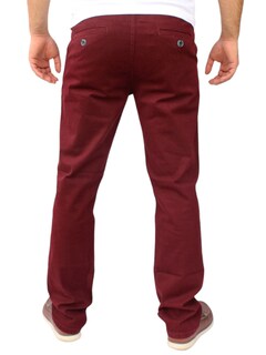 Foto 3 | Pantalón Recto De Gabardina Stretch Color Vino John Silver