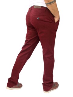 Foto 4 | Pantalón Recto De Gabardina Stretch Color Vino John Silver