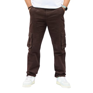 Foto 1 | Pantalón Cargo Recto De Gabardina Chocolate John Silver