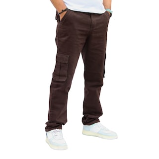 Foto 2 | Pantalón Cargo Recto De Gabardina Chocolate John Silver