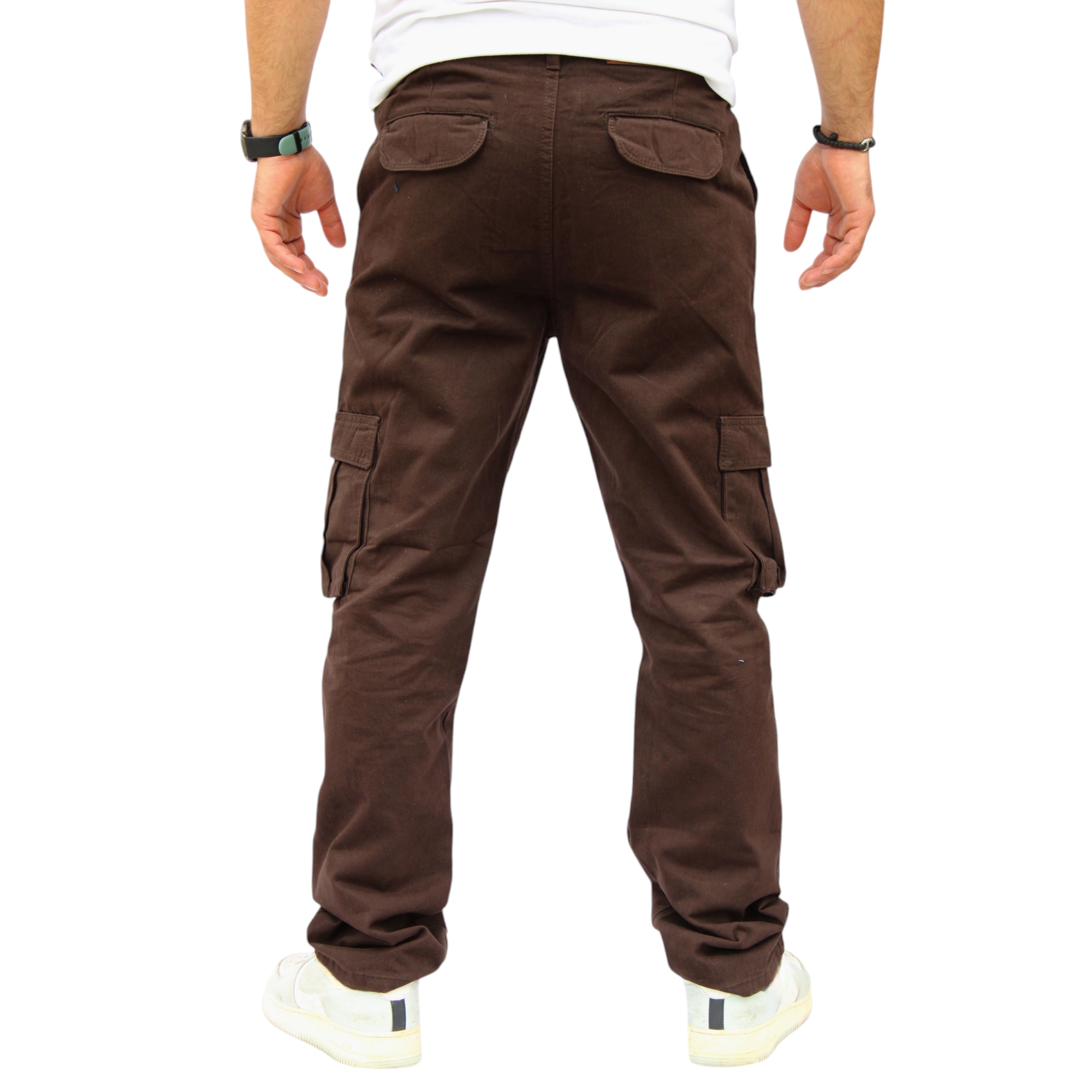 Foto 5 pulgar | Pantalón Cargo Recto De Gabardina Chocolate John Silver