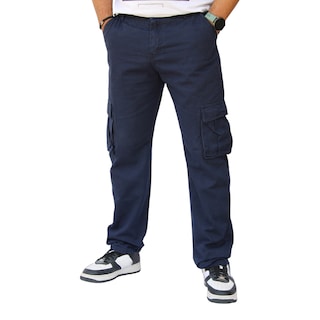 Foto 1 | Pantalón Cargo Recto De Gabardina Azul Marino John Silver