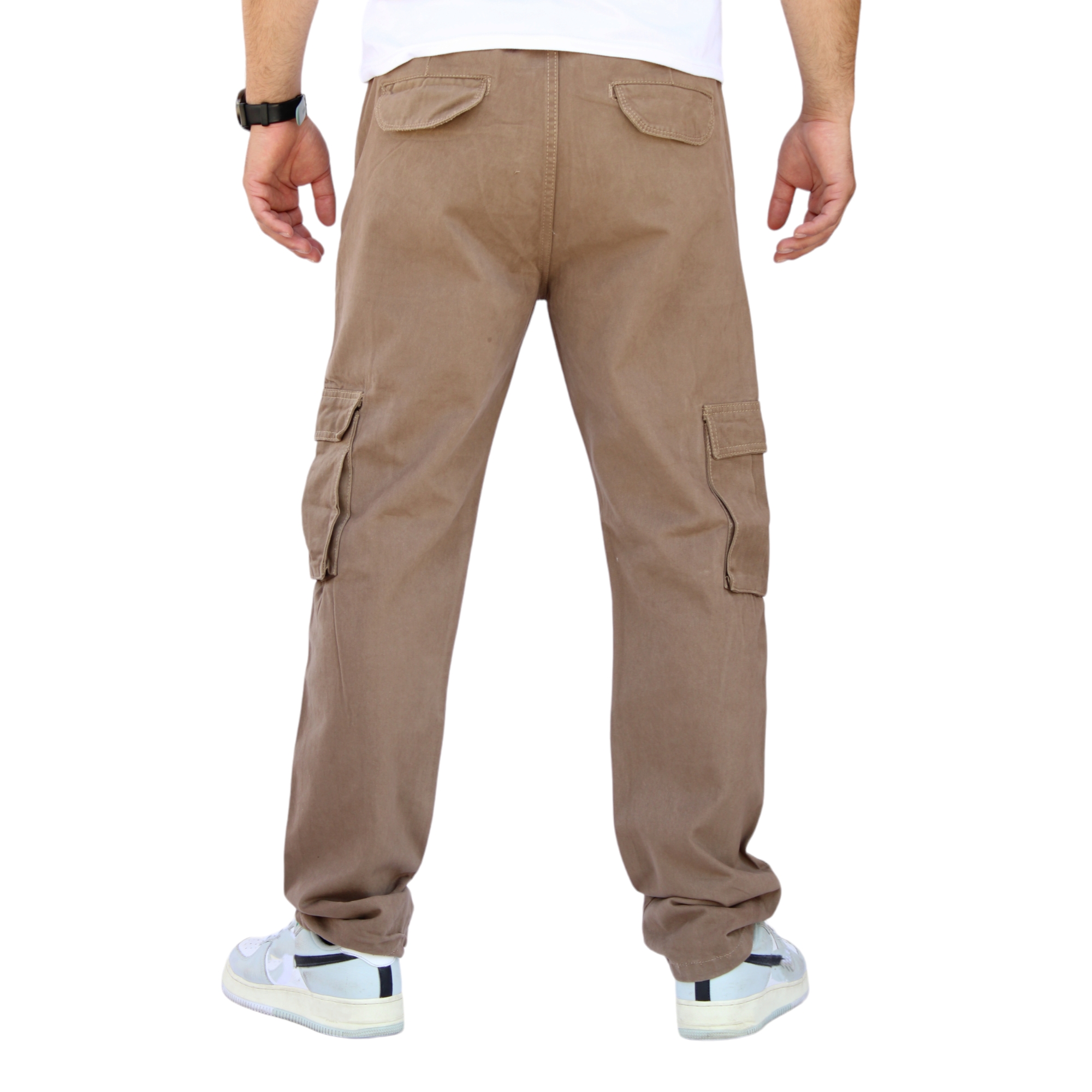 Foto 6 pulgar | Pantalón Cargo Recto De Gabardina Caqui John Silver