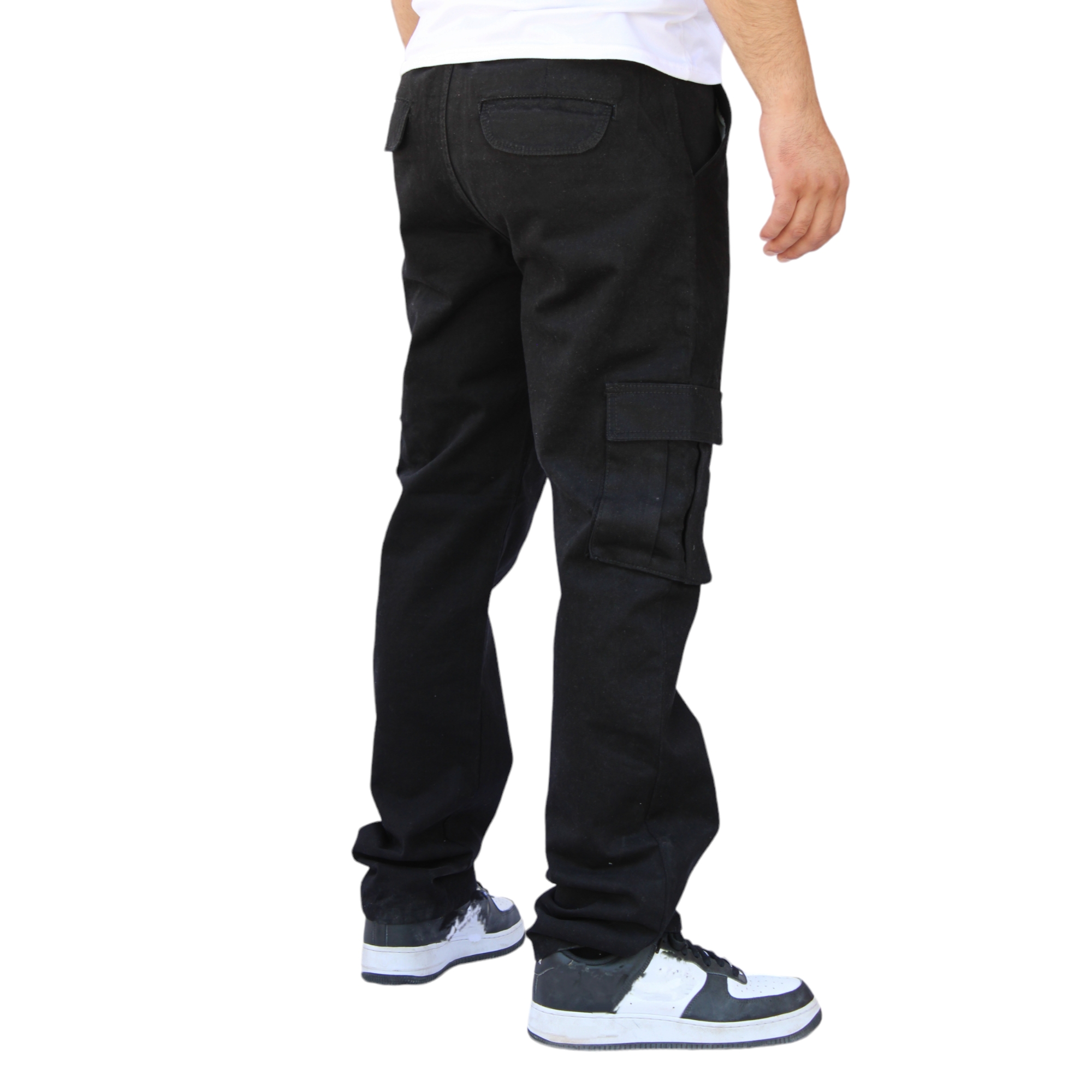 Foto 3 | Pantalón Cargo Recto De Gabardina Negra John Silver