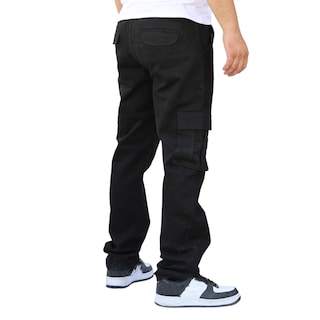Foto 3 | Pantalón Cargo Recto De Gabardina Negra John Silver