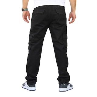 Foto 4 | Pantalón Cargo Recto De Gabardina Negra John Silver